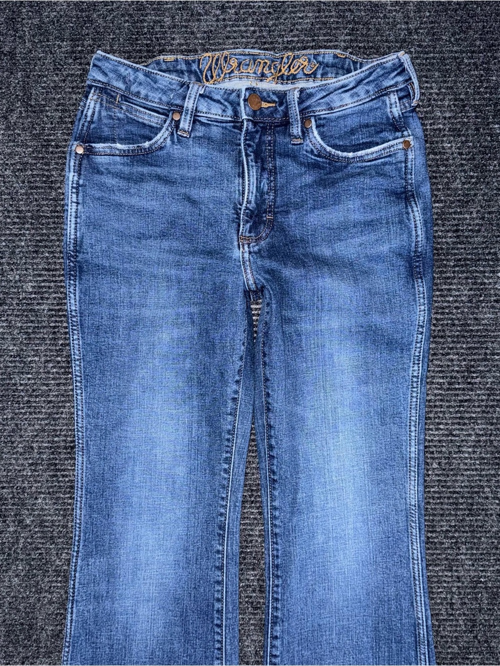 Wrangler Retro High Rise Trouser Jeans Dark Wash Denim Womens Size 28x34 Western - Picture 4 of 8